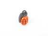 ES#3176351 - 4PCORGVSGRENADE - Grenade Valve Stem Caps - Orange - Lightweight anodized spike valve stem caps measuring 1.57" high - Sickspeed - BMW Volkswagen MINI
