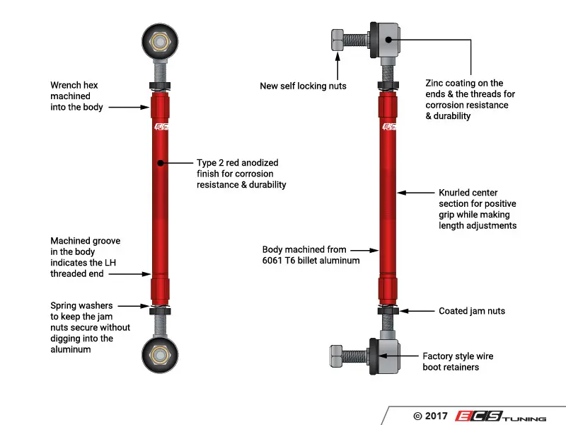 ECS News - ECS Adjustable Sway Bar End Links | VW/Audi
