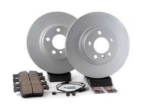 ES#3046844 - 34106787490kt2 - Front brake service kit - 328x28mm - Featuring Zimmermann coated rotors and ECS DD23 Daily Driver ceramic pads - Assembled By ECS - BMW