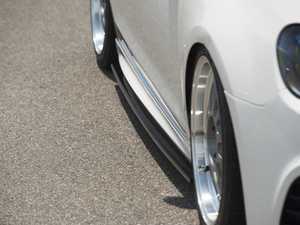 ES#3419082 - 021105ECS0102KT -  Side Skirt Extension Set - Gloss Black Fiberglass - Add aggressive styling to your existing MK6 Golf R side skirts - ECS - Volkswagen