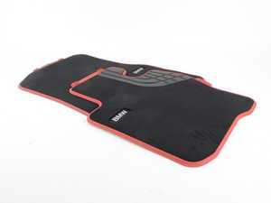 ES#2706331 - 51472348205 - BMW Sport Line Floor Mats - Front - Red/Black floor mats - Genuine BMW - BMW