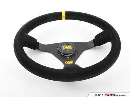 ES#3192154 - OD/1979/N - WRC Racing Steering Wheel - Black/Yellow Suede - Universal sport steering wheel with a 350mm diameter. - OMP - BMW