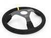 ES#3192154 - OD/1979/N - WRC Racing Steering Wheel - Black/Yellow Suede - Universal sport steering wheel with a 350mm diameter. - OMP - BMW