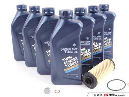 ES#3410312 - 83212365954KT3 - 0W-30 Genuine BMW Oil Change Kit / Inspection I - Includes BMW synthetic engine oil, filter with o-ring, and drain plug with o-ring - Genuine BMW - BMW