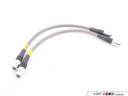 ES#3224982 - 950.33007 - StopTech Stainless Steel Brake Lines - Front - Improve vehicle brake performance and feel with DOT-Approved Stoptech Stainless Steel Braided Brake Lines. - StopTech - Audi Volkswagen