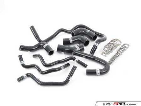 ES#2730822 - 003590ECS01 -  9-Piece FSI Silicone Coolant Hose Kit - Black - Silicone coolant hose kit to upgrade from your stock rubber hoses. Includes stainless steel hose clamps. - ECS - Audi Volkswagen