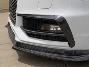 ES#3419105 - 022928ecs01KT - Carbon Fiber Fog Light Grille Overlay Set - Audi B8.5 A4/S4 - Masks the aluminum-look trim strips on the fog light grilles with carbon fiber - ECS - Audi