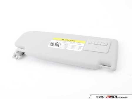 ES#2755210 - 5C6857551AA2F4 - Sun Visor - With Home Link - Left - Includes homelink and illuminated mirror. Pearl Grey - Genuine Volkswagen Audi - Volkswagen