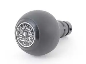 GS2 Heavy Weight Shift Knob -Black Anodized - Smooth Black Nappa Leather