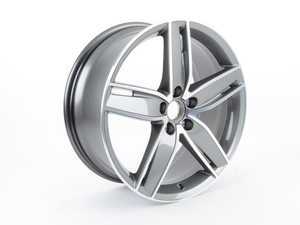 ES#2726300 - 8V0601025AS - 19" 5-Spoke Wheel - Priced Each - 19"x8" ET49 5x112 Gunmetal/ Aluminum face - Genuine Volkswagen Audi - Audi