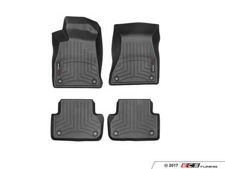 ES#3419520 - 449371KT - FloorLiner DigitalFit - Set - Black - Laser measured for perfect fitment and ultimate protection against moisture and debris - WeatherTech - Audi