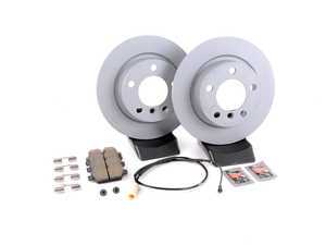 ES#2804130 - 34119804829KT22 - Rear Brake Service Kit - Featuring Zimmerman rotors and ECS DD23 "Daily Driver" ceramic pads. - Assembled By ECS - MINI