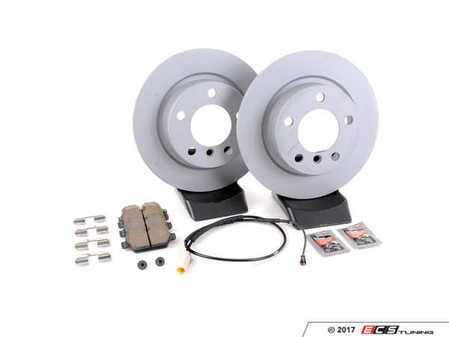 ES#2804130 - 34119804829KT22 - Rear Brake Service Kit - Featuring Zimmerman rotors and ECS DD23 "Daily Driver" ceramic pads. - Assembled By ECS - MINI
