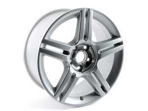 ES#437321 - 8E0601025AS - 17" Double 5-Spoke Wheel - Priced Each - 17"x7.5" ET45 5x112 Avus Silver - Genuine Volkswagen Audi - Audi