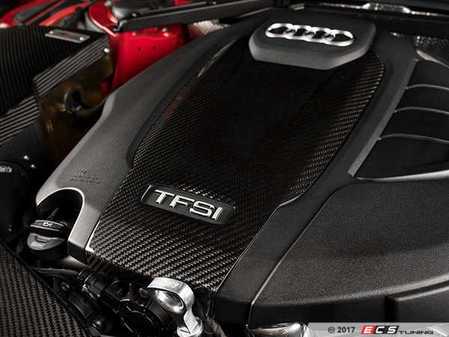 ES#3426555 - 022526ecs01KT - Carbon Fiber Engine Cover Overlay - Add a touch of carbon fiber to your stock engine cover! - ECS - Audi