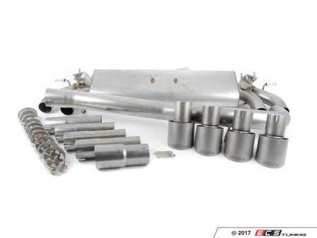 ES#2827587 - SSXAU472 - Cat-Back Exhaust System - Non-Resonated - Valved - 3" stainless steel with quad 100mm Titanium tips - Milltek Sport - Audi