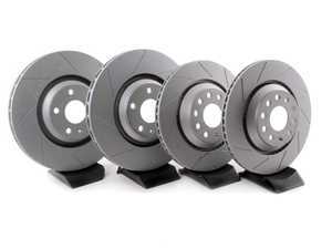 ES#3241139 - 8j0301gslgKT - Front And Rear Slotted Brake Rotor Kit (340x30/310x22) - (NO LONGER AVAILABLE) - Featuring GEOMET protective coating. - ECS - 