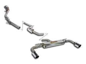 ES#3426584 - 889610 - Turbo Back Exhaust System - Street Performance Pack - Stainless steel 3" downpipe and 2.75" resonated cat-back with round, 4" polished tips - Supersprint - Volkswagen