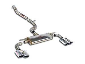ES#3426610 - 771840 - 3" Cat-Back Exhaust System - Sport & Sound Pack - Stainless steel non-resonated cat-back with round, 4" polished quad-tips - Supersprint - Volkswagen