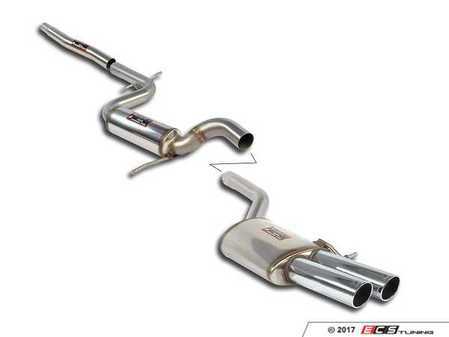 ES#3426628 - 765730 - 2.5" Cat-Back Exhaust System - Sound Pack - Stainless steel resonated cat-back with round, 3" polished tips - Supersprint - Volkswagen
