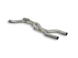 ES#3055940 - 242313 - 2.75" Center X-Pipe - Oversized stainless steel midpipes that delete the center resonator of the exhaust system - Supersprint - Volkswagen Porsche