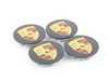 ES#3252662 - 00004460721 - Center Cap Set - Black with Colored Crests - Set of 4 center caps for 21" Cayenne Sport Edition wheels - Genuine Porsche - Porsche