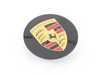 ES#3252662 - 00004460721 - Center Cap Set - Black with Colored Crests - Set of 4 center caps for 21" Cayenne Sport Edition wheels - Genuine Porsche - Porsche