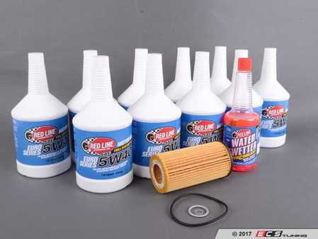 ES#3426745 - 12404KT3 - Oil Service Kit - Premium  - Includes Redline Euro-Series synthetic oil, Hengst filter, and drain plug washer - Assembled By ECS - Audi Volkswagen