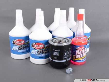 ES#3426742 - 12404KT - Premium Oil Service Kit - Includes Redline Euro-Series synthetic oil, Mann filter, and drain plug - Assembled By ECS - Audi