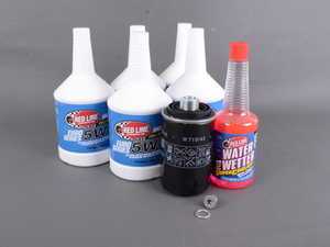 ES#3426655 - 20TPRMOILKTRDKT -  Oil Service Kit - Includes Redline oil, filter, and drain plug - Assembled By ECS - Audi Volkswagen