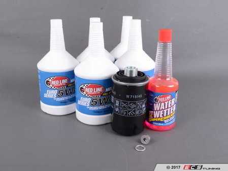 ES#3426655 - 20TPRMOILKTRDKT -  Oil Service Kit - Includes Redline oil, filter, and drain plug - Assembled By ECS - Audi Volkswagen