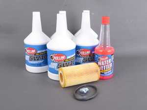 ES#3426654 - 20TPRMOIL2KT -  Oil Service Kit - Premium - Includes Redline oil, filter, and drain plug - Assembled By ECS - Audi Volkswagen