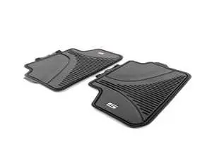Rear rubber floor mats - Black 