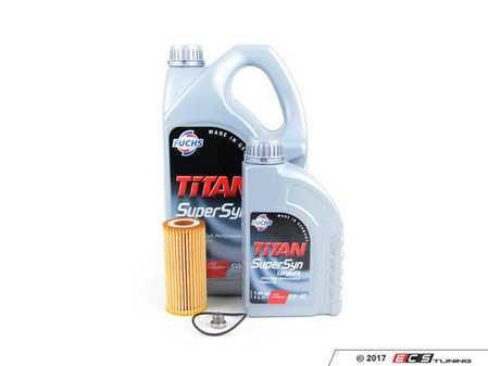ES#3143754 - 06L115562ZKT -  Oil Service Kit  - Includes Genuine oil filter and Fuchs oil - Assembled By ECS - Volkswagen