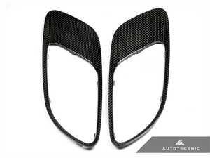 ES#3037386 - BM-0238 - Hood Vent Grill Trim Kit - Carbon Fiber - Direct replacement matte black hood vent trims - AUTOTECKNIC - BMW