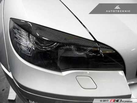 ES#3423347 - BM-0237-CF-E70 - E70 X5 Carbon Fiber Headlight Covers - Eyelids give your exterior a subtle carbon fiber accent - AUTOTECKNIC - BMW