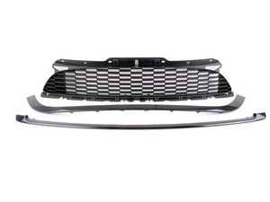 ES#3246096 - 51130442011KT1 - JCW Grille Set - Gloss Black - (NO LONGER AVAILABLE) - Gloss finish upper and lower trim with matte finish center grille, Not for sport Aero bumper ( S7ARA ). - Genuine MINI - 
