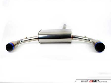 ES#2858050 - MRABEMCC11VO - Axle Back Exhaust - Burnt Roll Tip MR-ABE-MCC11-VO - Dual 4" Blue Burnt tips with rolled edges - Megan Racing - MINI