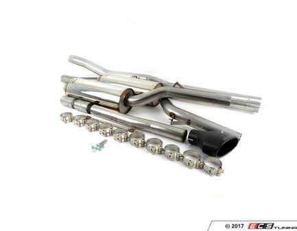 ES#2827348 - SSXAU211 - Cat-Back Exhaust System - Non-Resonated - 2.75" stainless steel with dual oval black tips - Milltek Sport - Audi