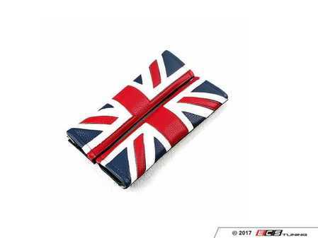 ES#4465434 - IP219 - Union Jack Seat Belt Strap Covers - Pair  - Slides on the standard seat belts and provides cushion - ECS - MINI