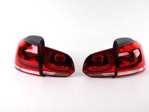ES#1910148 - 5K0998003 -  European LED Tail Light Set - Cherry Red - (NO LONGER AVAILABLE) - Complete set of LED tail lights from the European market GTI - Genuine European Volkswagen Audi - 