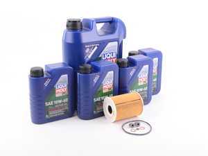 ES#3426465 - E965SVCKTlmKT - Liqui Moly Synthoil Race Tech GT1 Oil Change Kit - Everything needed for a complete oil service including Liqui Moly Race Tech GT1 oil and a MANN filter - Assembled By ECS - BMW