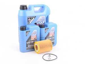 ES#3424123 - m50OCIlm - Liqui Moly Longtime High Tech Oil Change Kit / Inspection I - Everything you need for a comprehensive oil service, including Liqui Moly oil and Hengst filter - Assembled By ECS - BMW