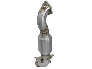 ES#4500331 - 48-36318-1HC - AFe Twisted Steel Downpipe With Sport Cat - Reduce exhaust restrictions for increased power! - AFE - MINI