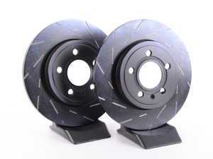 ES#522945 - USR7367 - Rear Slotted Brake Rotors - Pair (288x12) - Upgrade your stopping power - EBC - Audi