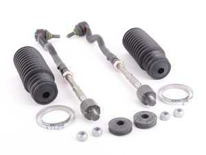ES#3437244 - 32112228785KT - Tie Rod replacement kit - Includes complete left and right tie rod assemblies, hardware, and new boots. - Assembled By ECS - BMW