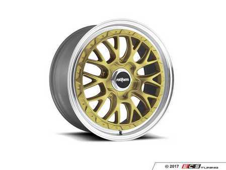 ES#3442770 - r15619004325KT - 19" LSR - Set Of Four - (NO LONGER AVAILABLE) - 19"x10", ET25, 5x112, 66.56CB - Gold With Machined Lip - Rotiform - 