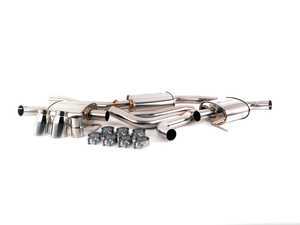ES#2848070 - CTSEXHCB0013 - Cat-Back Exhaust System - Dual Exit Single Tips  - 2.5" stainless steel with dual 3" polished stainless tips - CTS - Audi