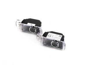 ES#3233146 - 4G0052130G - LED Entry Light Set -  - Front LED door entry lights that project the Audi 'ring' logo on the ground, priced per set - Genuine Volkswagen Audi - Audi