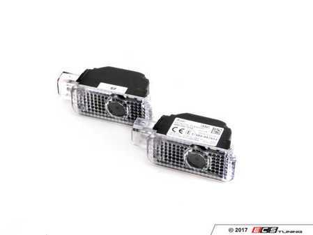 ES#3233146 - 4G0052130G - LED Entry Light Set -  - Front LED door entry lights that project the Audi 'ring' logo on the ground, priced per set - Genuine Volkswagen Audi - Audi